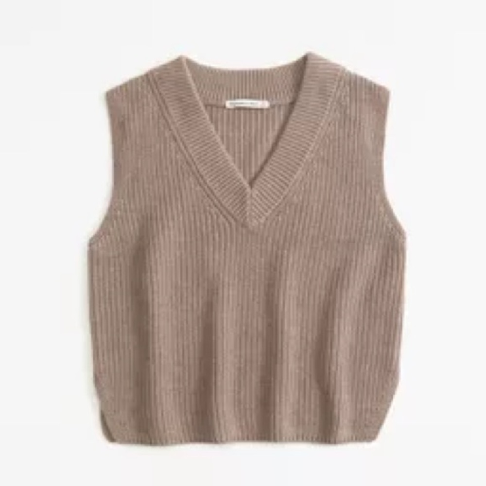 Abercrombie & Fitch V-Neck Brown Sweater Vest
